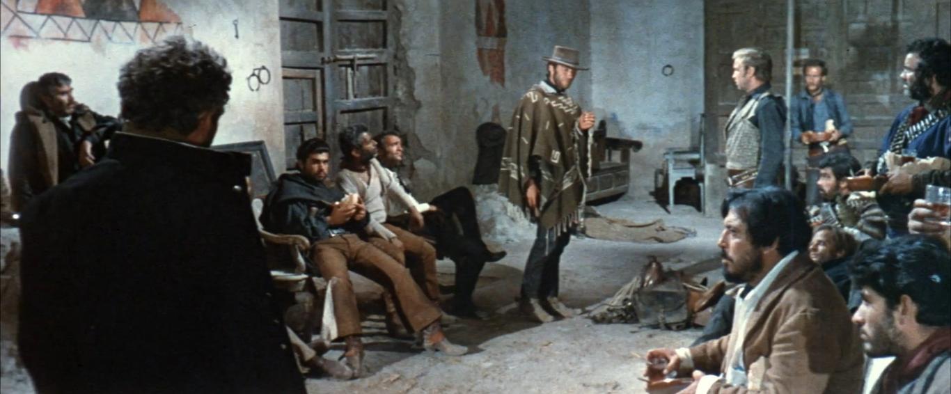 Clint Eastwood, Klaus Kinski, Gian Maria Volontè, Mario Brega, Frank Braña, José Canalejas, Antonio Molino Rojo, Panos Papadopulos, Luigi Pistilli, Benito Stefanelli, Eduardo García, and Luis Rodríguez in For a Few Dollars More (1965)