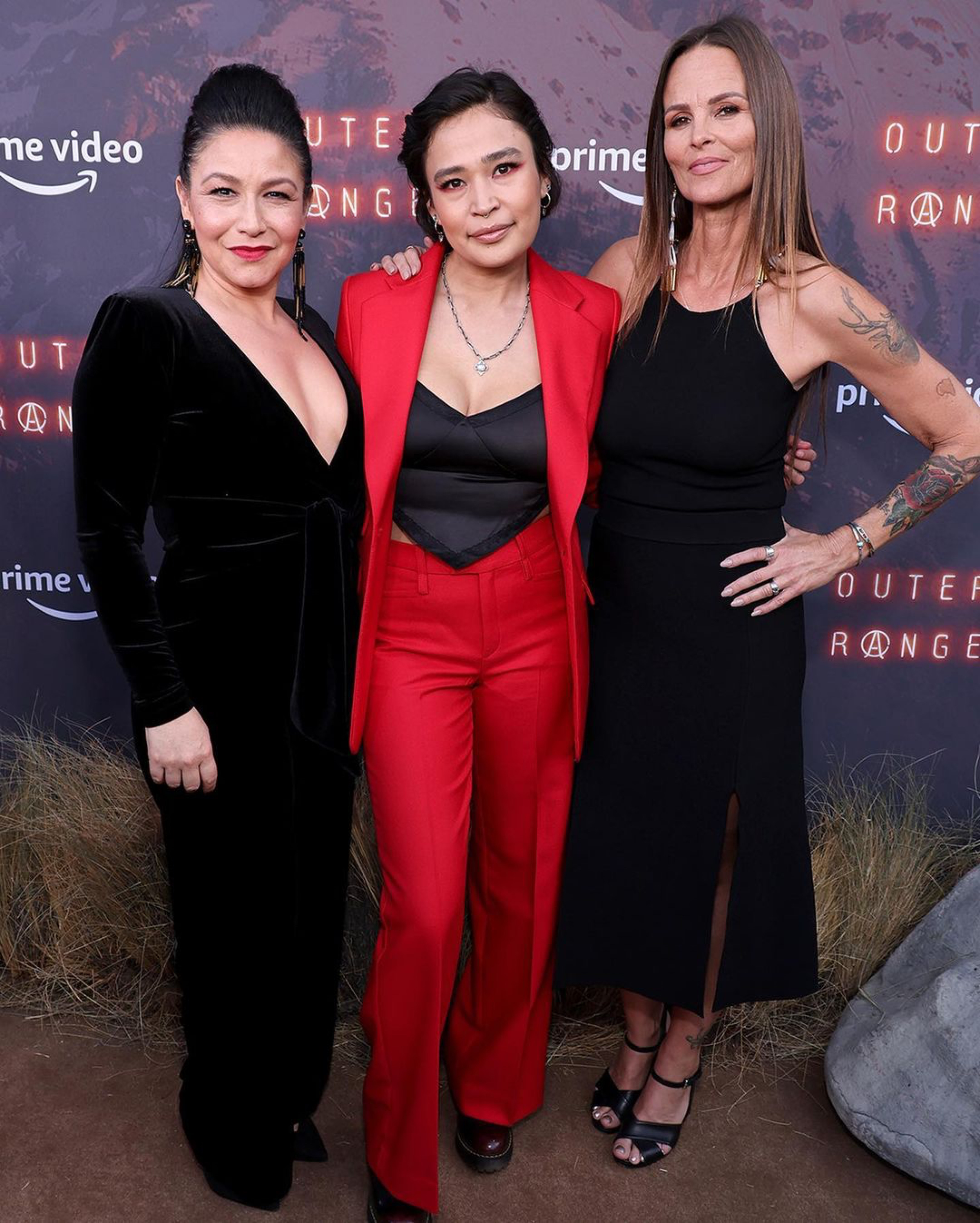 Tamara Podemski, Morningstar Angeline and Heather Rae at Outer Range premiere April 7 2022