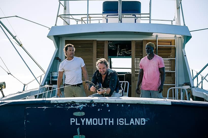 Matthew McConaughey, Djimon Hounsou, and Jason Clarke in Serenity (2019)