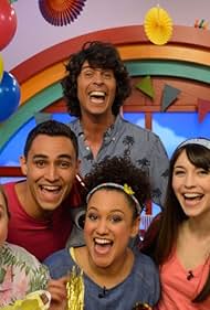 Ben Cajee, Cerrie Burnell, Rebecca Keatley, Andy Day, and Cat Sandion in The CBeebies House Show (2016)