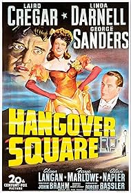 Linda Darnell, George Sanders, and Laird Cregar in Hangover Square (1945)