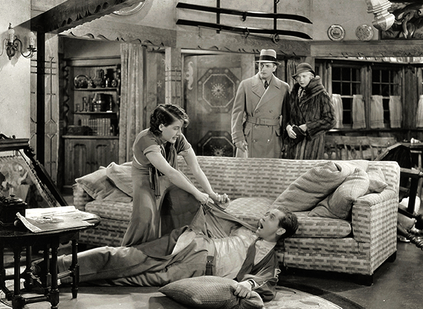 Reginald Denny, Una Merkel, Robert Montgomery, and Norma Shearer in Private Lives (1931)