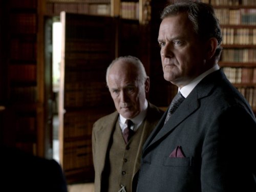 Hugh Bonneville and Terence Harvey in Downton Abbey (2010)