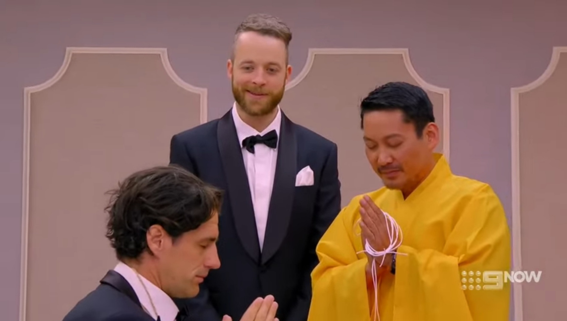 Maynard Bagang, Andy Lee, and Hamish Blake in Hamish & Andy's 'Perfect' Holiday (2019)