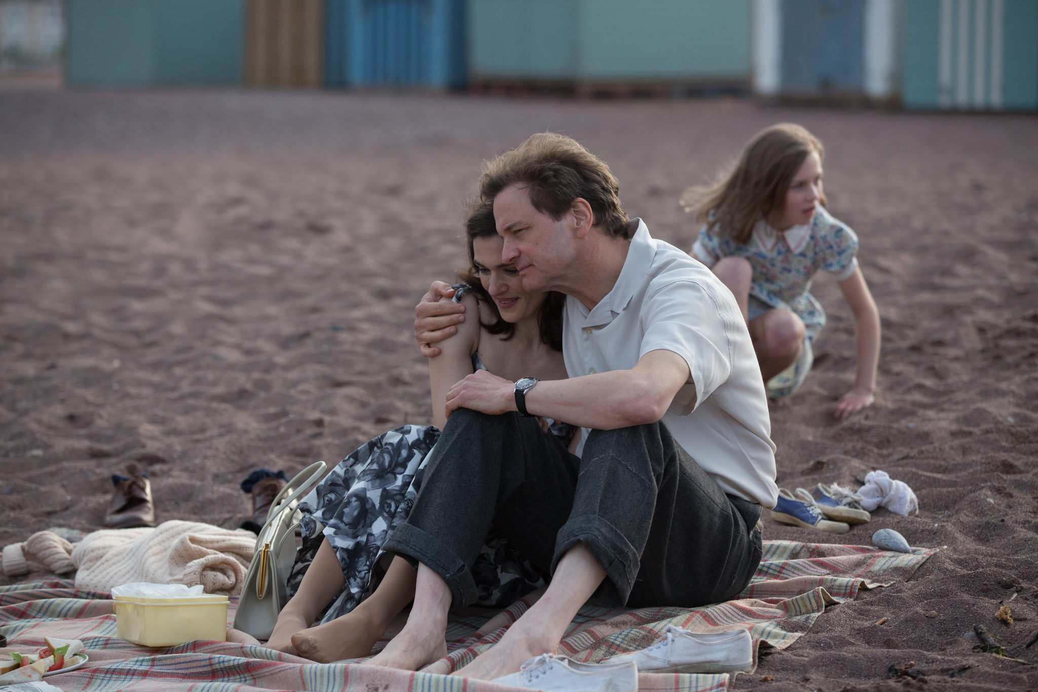 Colin Firth, Rachel Weisz, and Eleanor Stagg in The Mercy (2018)