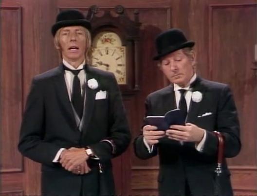 Danny Kaye and Jeremy Lloyd in Rowan & Martin's Laugh-In (1967)