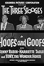 Moe Howard, Larry Fine, and Joe Besser in Hoofs and Goofs (1957)