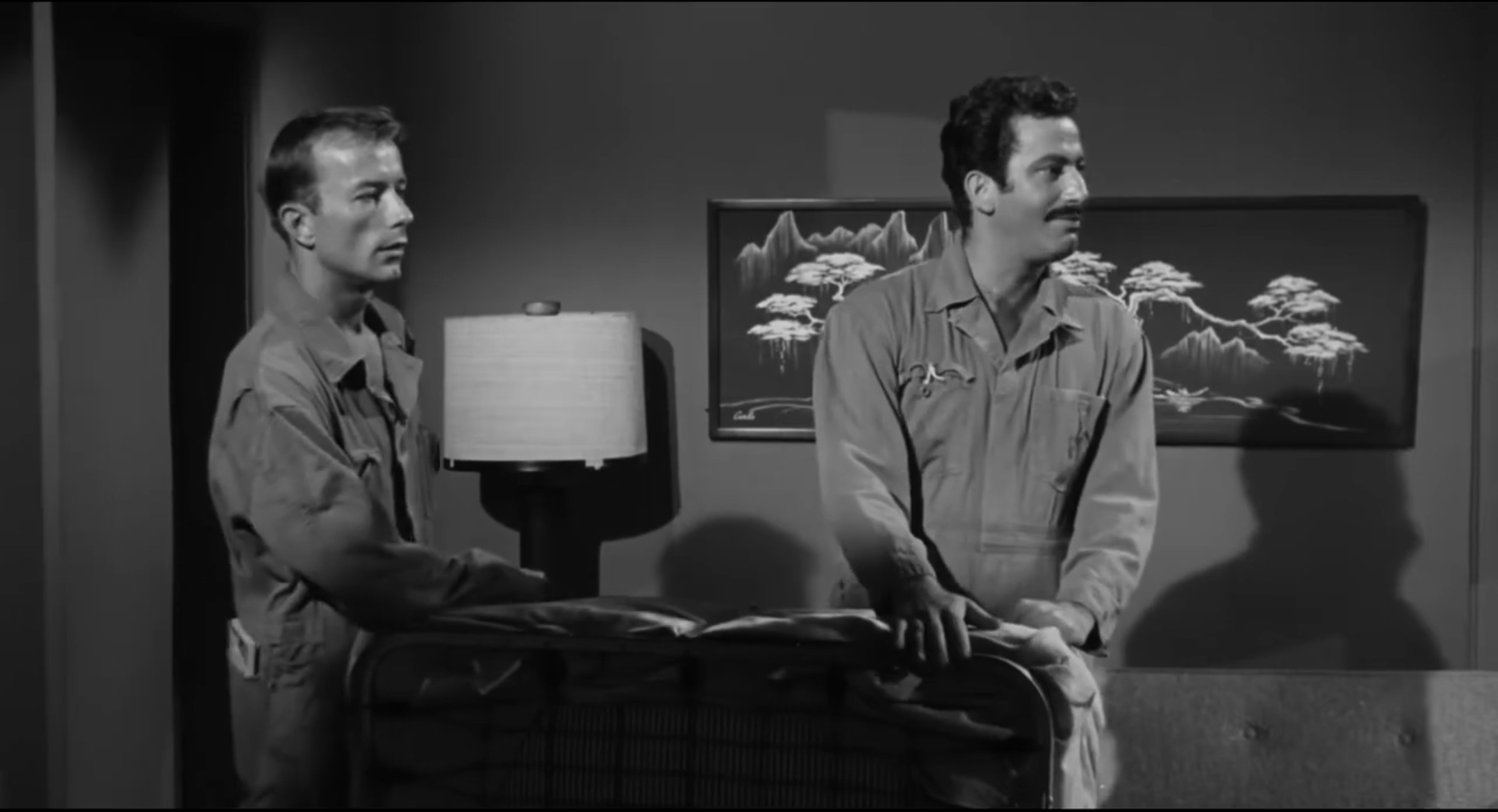 Philip Barry and Frank Wolff in The Wasp Woman (1959)