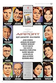 Burt Lancaster, Jacqueline Bisset, Van Heflin, George Kennedy, Dean Martin, Barbara Hale, Helen Hayes, Barry Nelson, Lloyd Nolan, Jean Seberg, Maureen Stapleton, and Dana Wynter in Airport (1970)