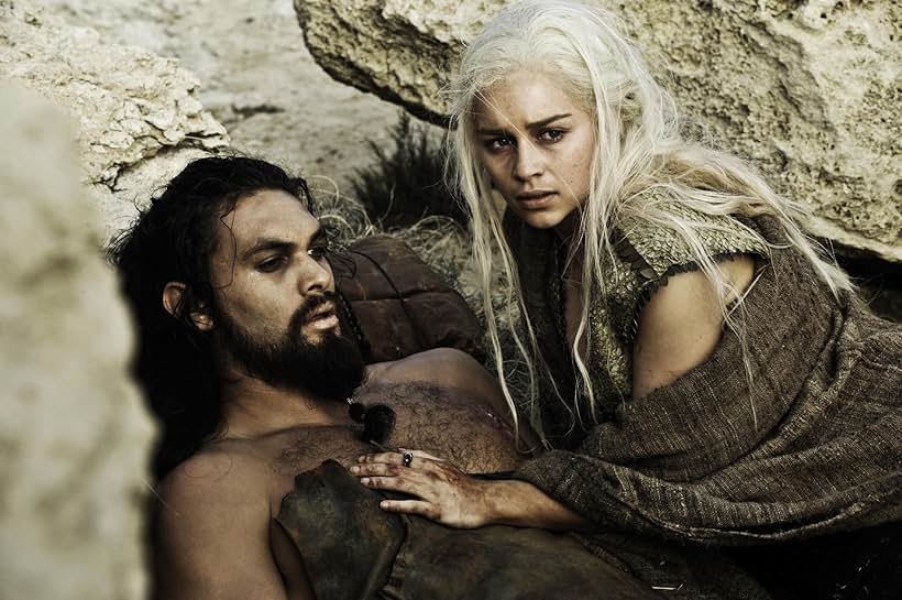 Jason Momoa and Emilia Clarke in Game of Thrones (2011)