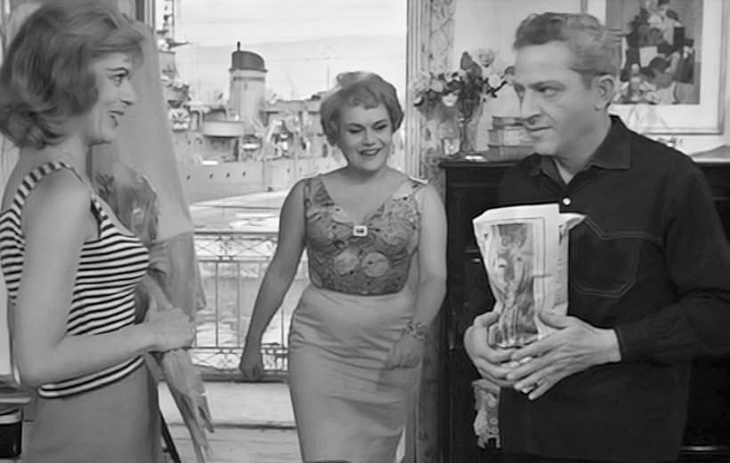 Jules Dassin, Despo Diamantidou, and Melina Mercouri in Never on Sunday (1960)