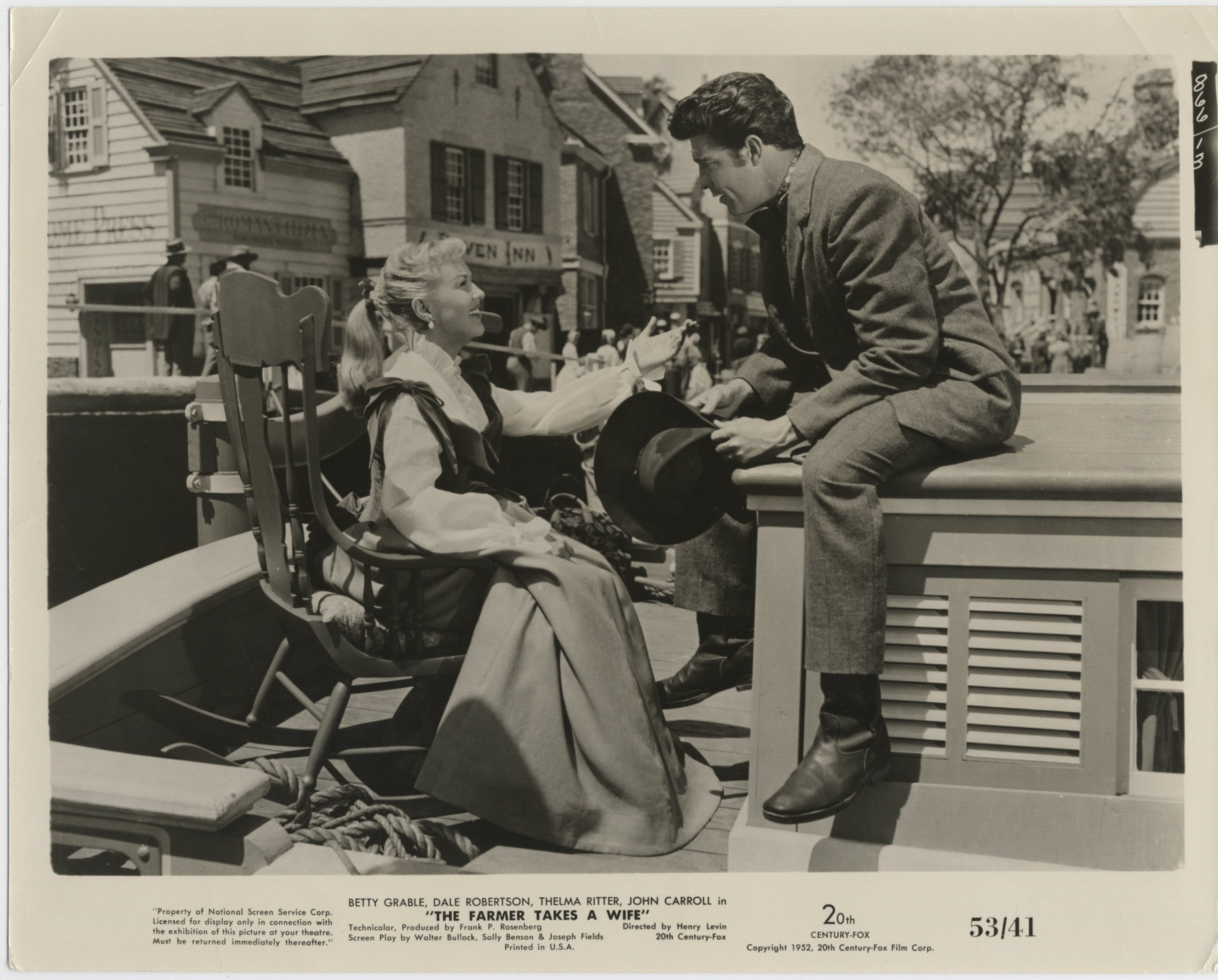 Betty Grable and Dale Robertson in The Farmer Takes a Wife (1953)