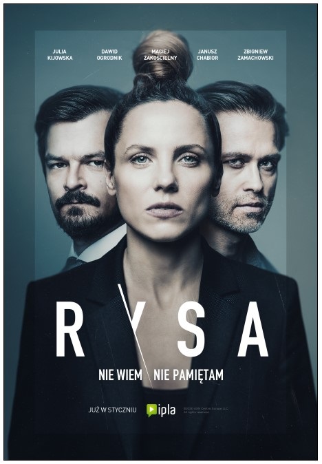 Maciej Zakoscielny, Julia Kijowska, and Dawid Ogrodnik in Rysa (2021)