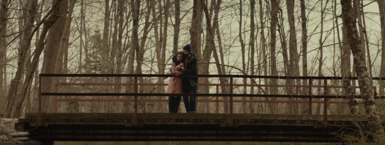 Katie Holmes and Jim Sturgess in Alone Together (2022)