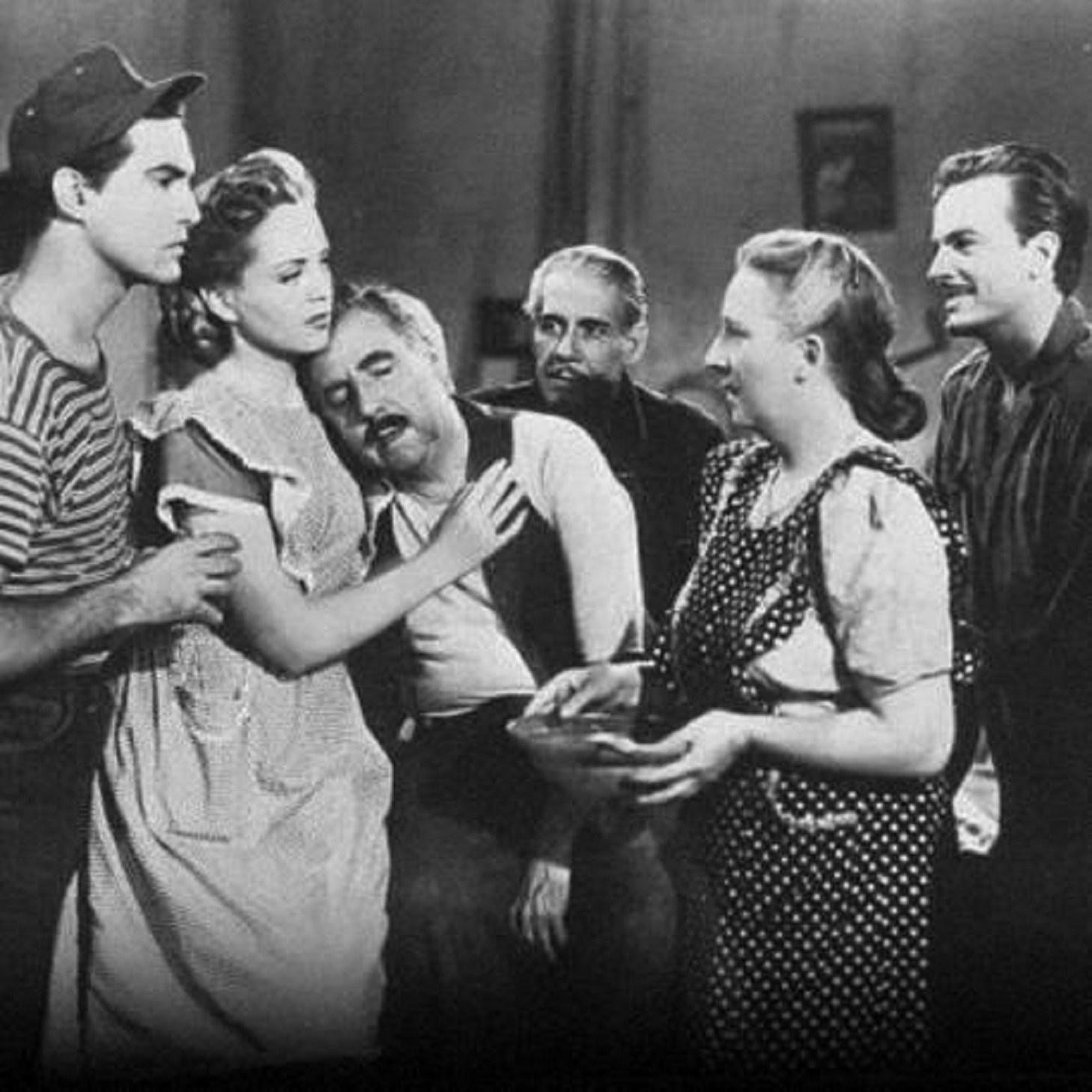 Rosario Granados, Maruja Grifell, Francisco Jambrina, Gustavo Rojo, Andrés Soler, and Fernando Soler in The Great Madcap (1949)