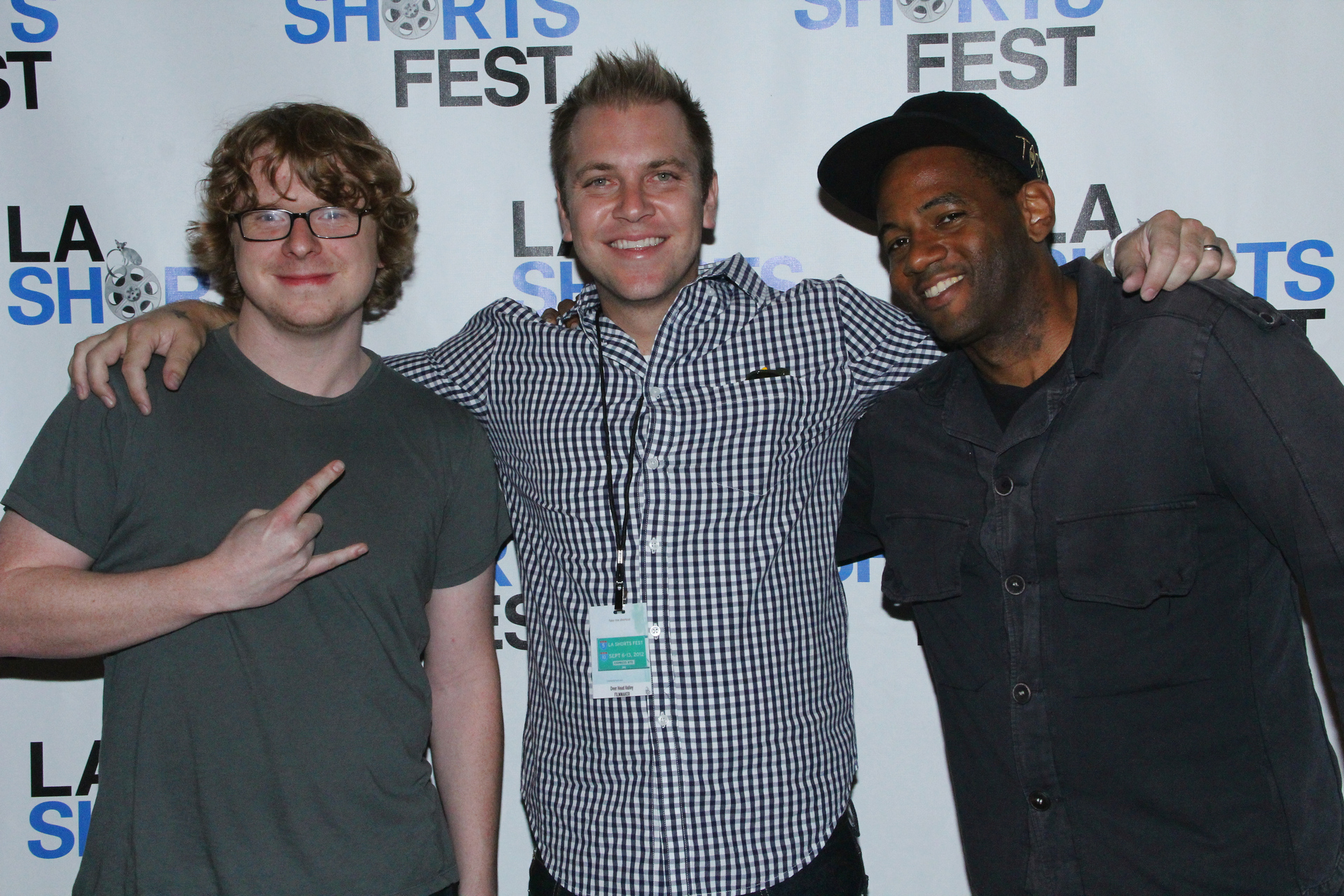 2012 LA Shorts Director Travis Greene with Director of Photography John MacDonnell and Director Carey Williams 