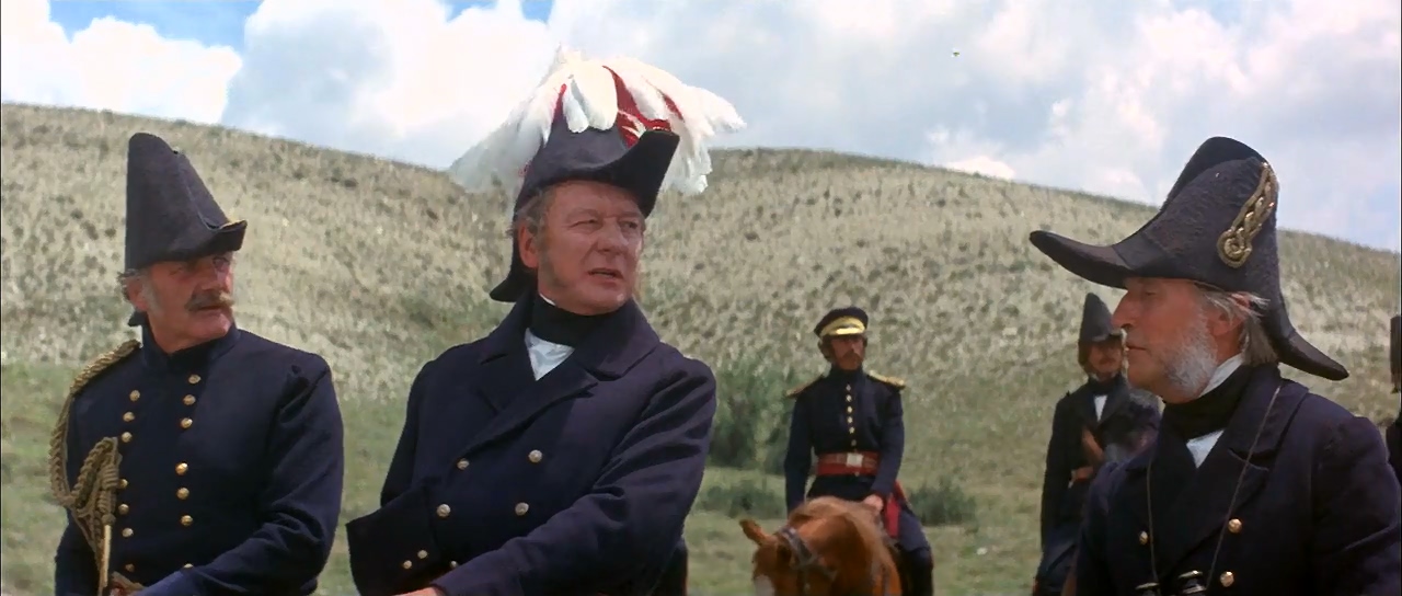 John Gielgud, Mark Dignam, and Howard Marion-Crawford in The Charge of the Light Brigade (1968)