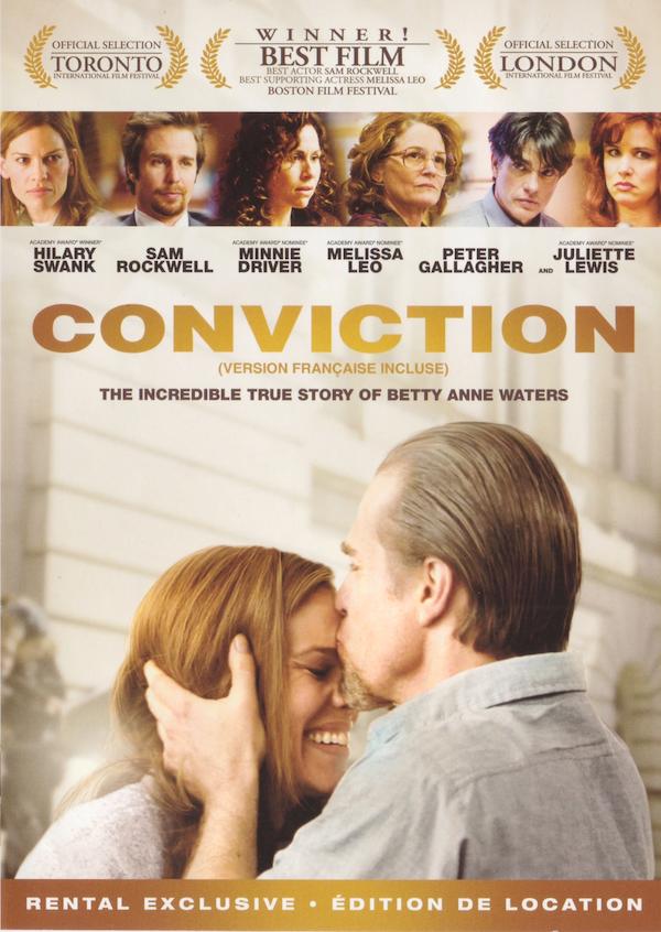 Minnie Driver, Juliette Lewis, Peter Gallagher, Sam Rockwell, Hilary Swank, and Melissa Leo in Conviction (2010)