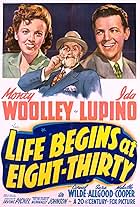 Ida Lupino, Cornel Wilde, and Monty Woolley in Life Begins at Eight-Thirty (1942)