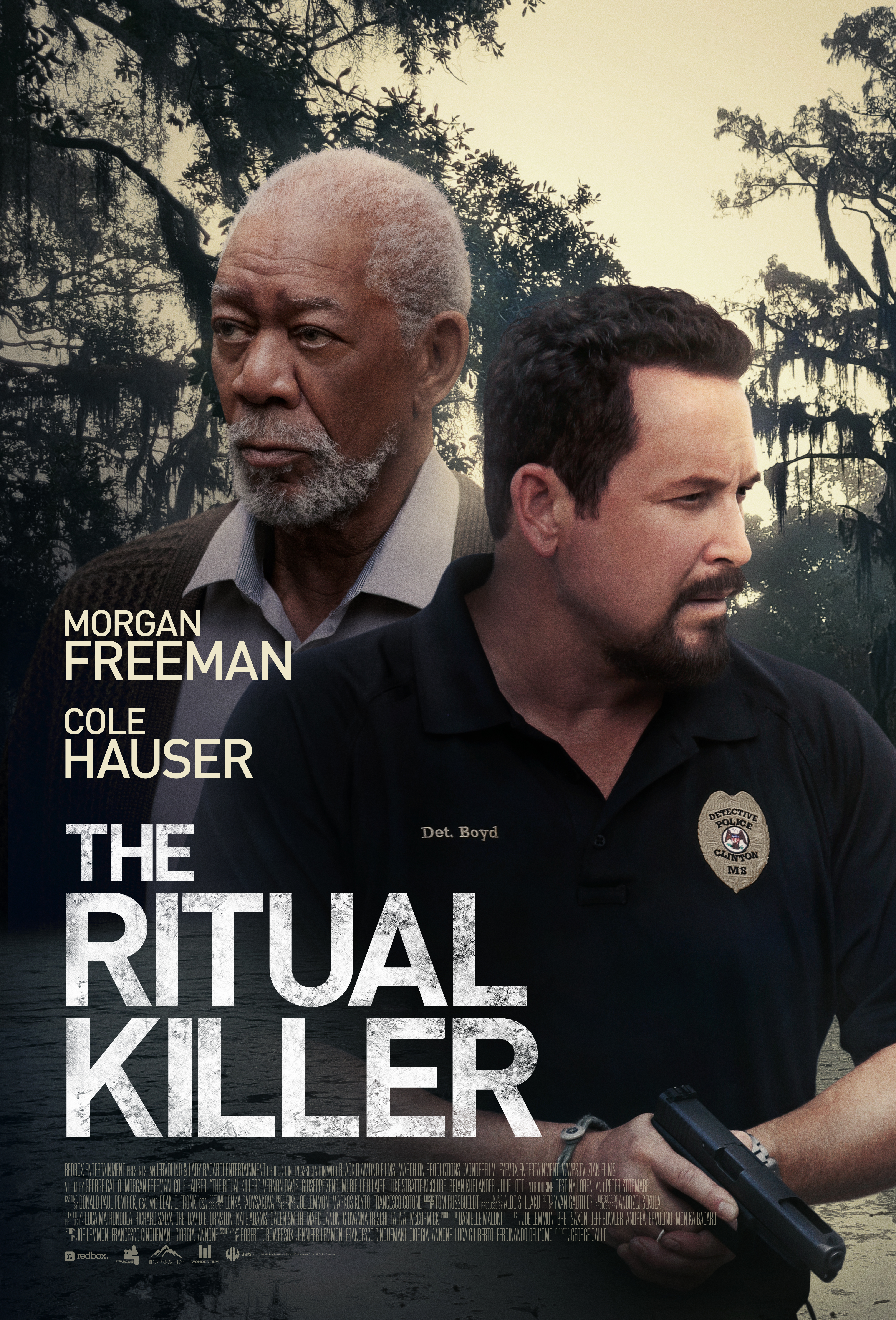 Morgan Freeman and Cole Hauser in The Ritual Killer (2023)