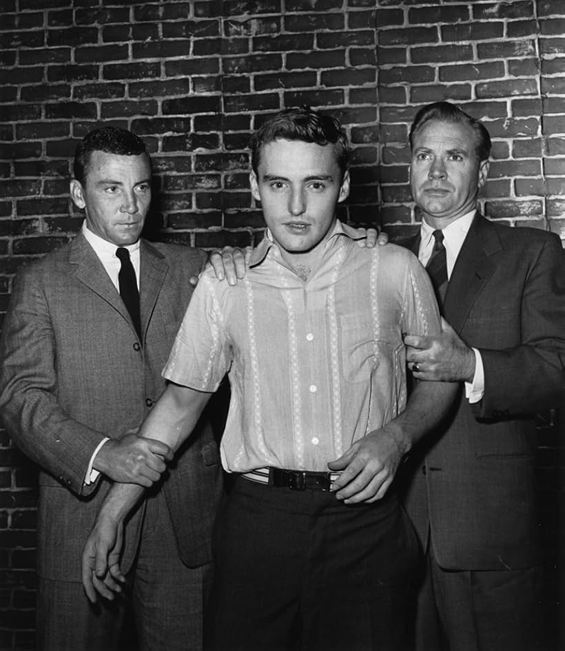 Dennis Hopper, Lyle Bettger, and Cameron Mitchell in Pursuit (1958)