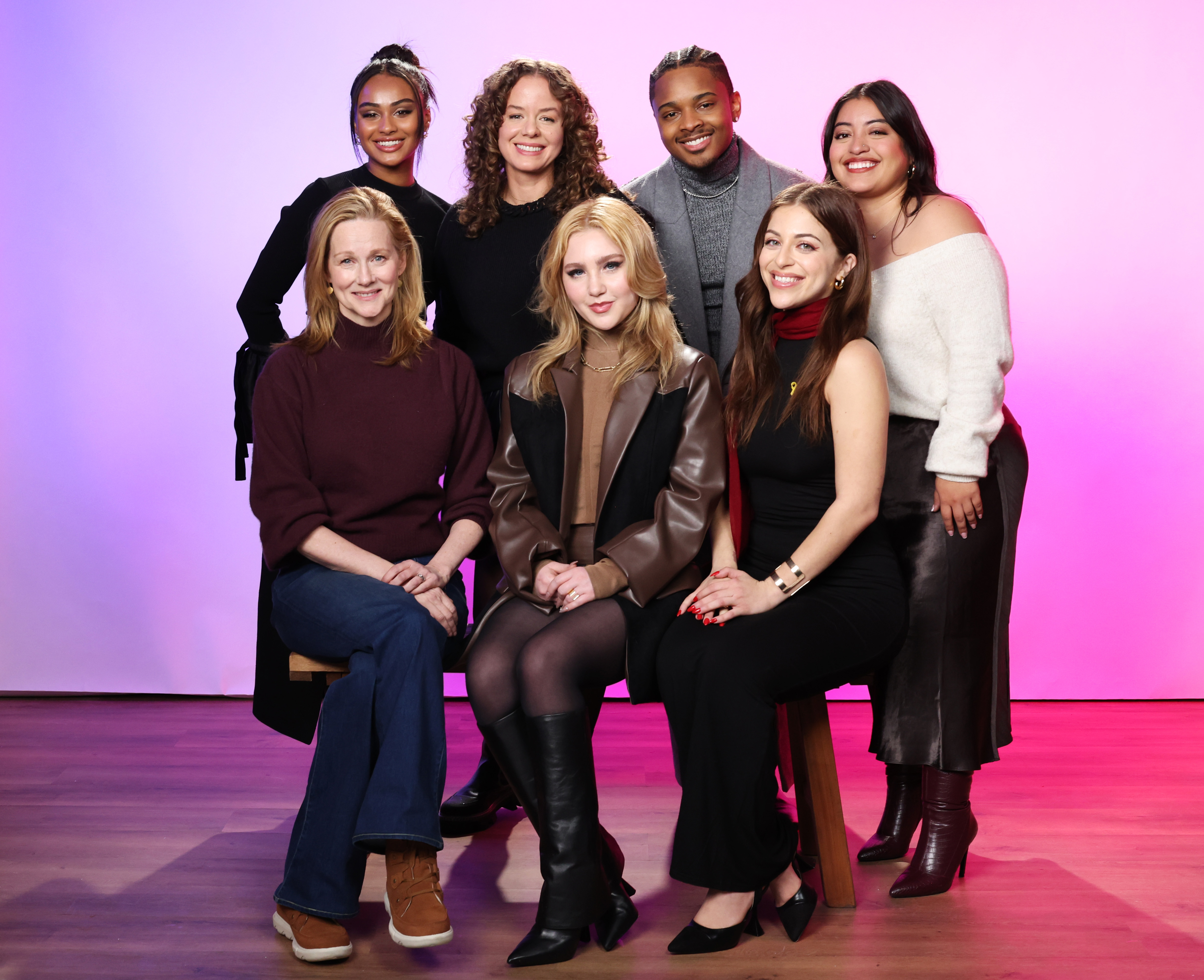 Laura Linney, Laura Chinn, Amarr, Ella Anderson, Ariel Martin, Daniella Taylor, and Keyla Monterroso Mejia at an event for Suncoast (2024)