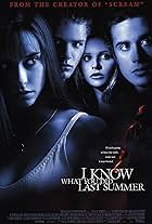 Ryan Phillippe, Sarah Michelle Gellar, Jennifer Love Hewitt, and Freddie Prinze Jr. in I Know What You Did Last Summer (1997)