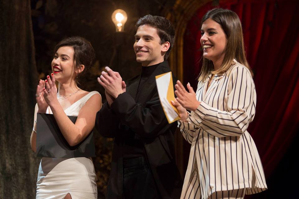 Greta Fernández, Albert Baró, and Dulceida in Premis Gaudí 10 anys (2018)