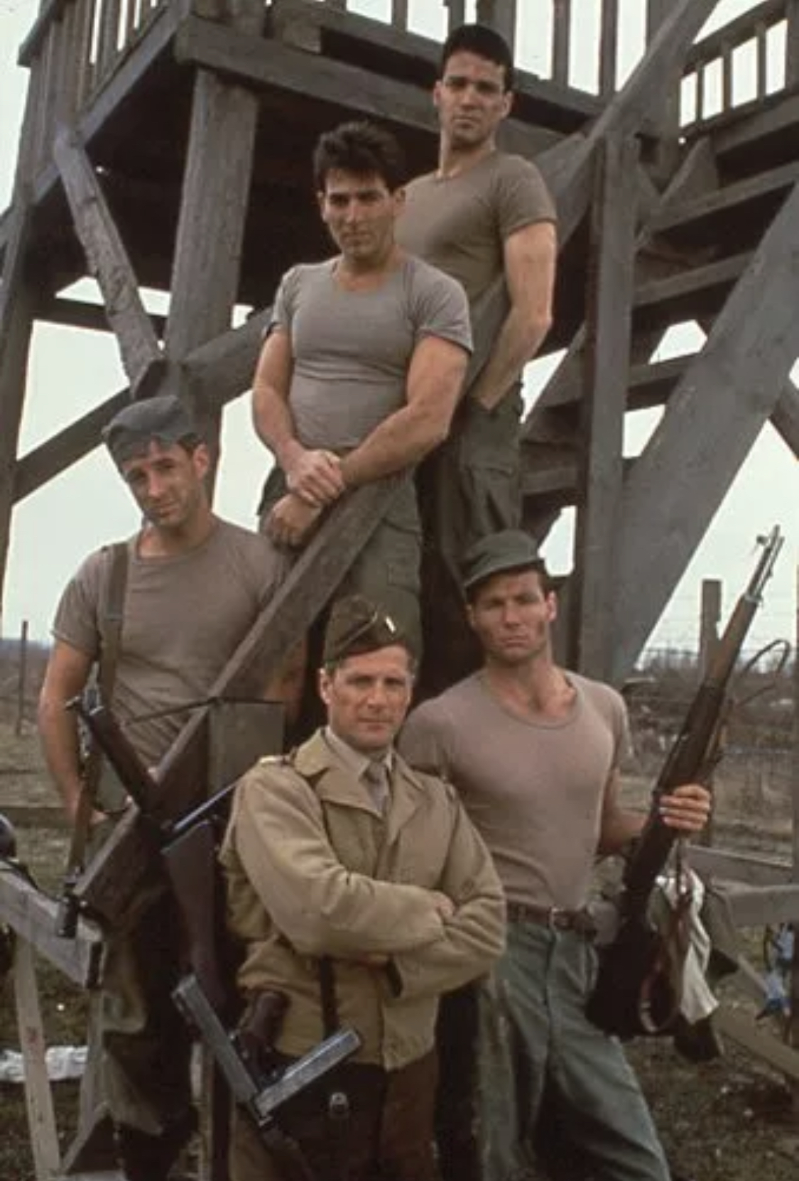 John Bradley, John D'Aquino, Ben Murphy, John Slattery, and Jon Tenney in The Dirty Dozen (1988)