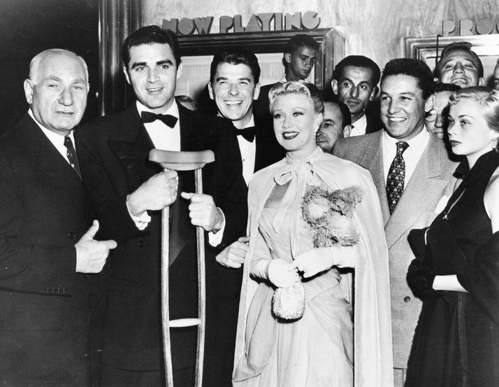 Ronald Reagan, Ginger Rogers, and Steve Cochran at an event for Storm Warning (1950)