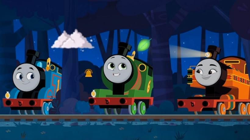 Charlie Zeltzer, Aaron Barashi, Sade Smith, Henri Charles, Meesha Contreras, and Talia Evans in Thomas & Friends: All Engines Go (2021)