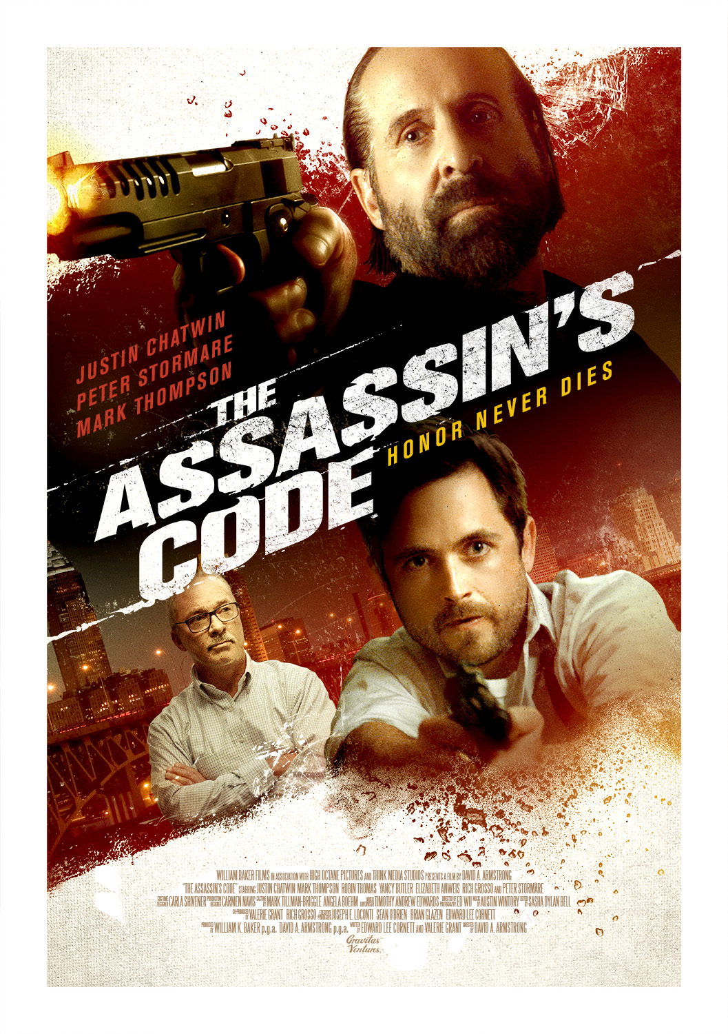 Peter Stormare, Justin Chatwin, and Mark Thompson in The Assassin's Code (2018)