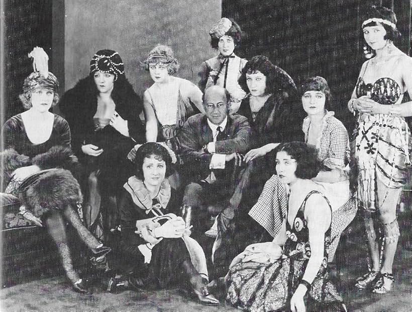 Cecil B. DeMille, Agnes Ayres, Bebe Daniels, Shannon Day, Julia Faye, Wanda Hawley, Ruth Miller, Polly Moran, and Gloria Swanson in The Affairs of Anatol (1921)