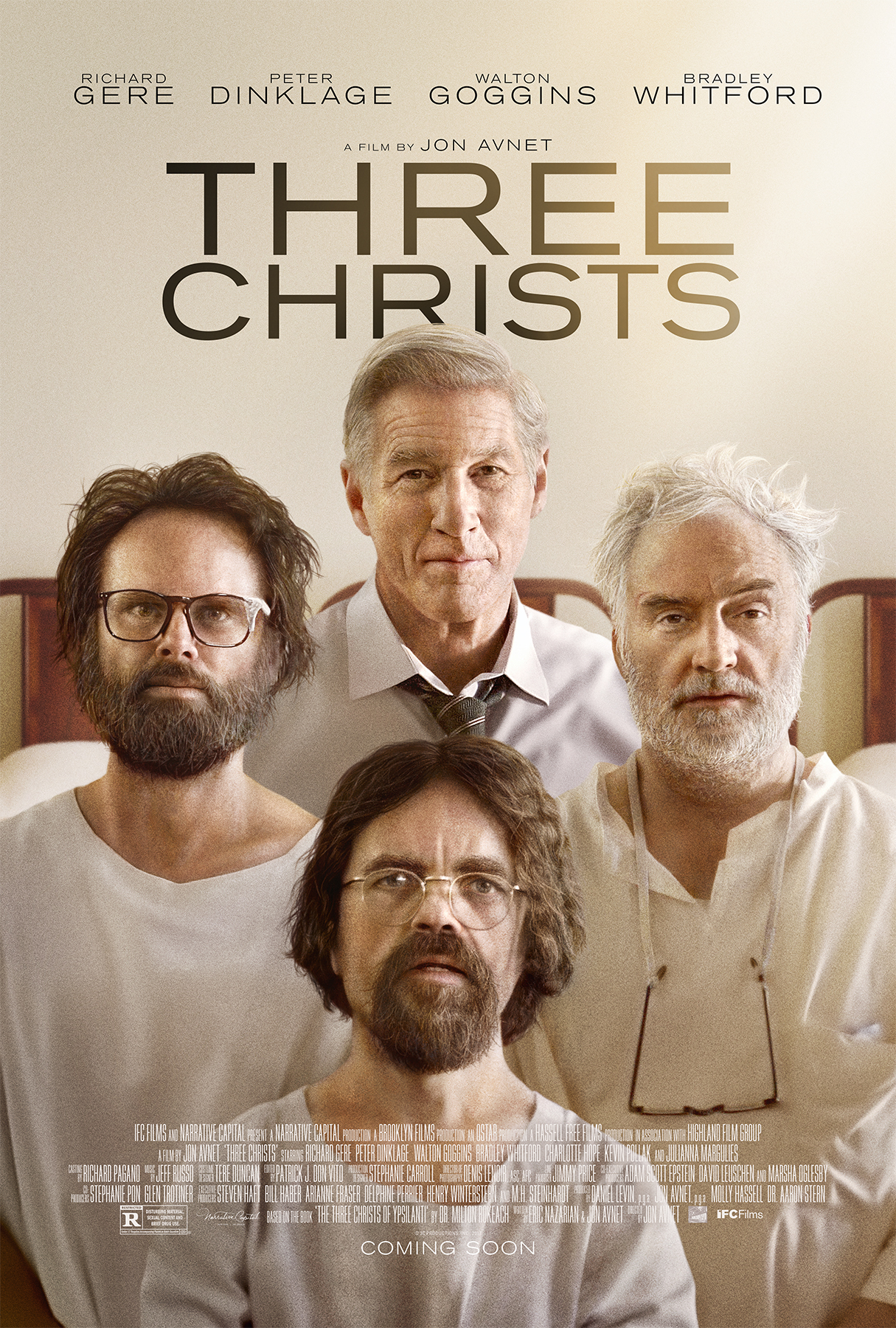 Richard Gere, Peter Dinklage, Walton Goggins, and Bradley Whitford in Three Christs (2017)