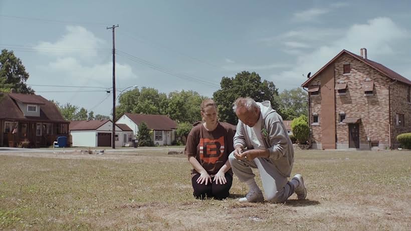 Udo Kier and Shelby Garrett in Swan Song (2021)