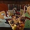 Mason Blomberg and Juliet Donenfeld in Chip 'n Dale: Rescue Rangers (2022)