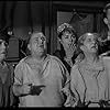 Moe Howard, Larry Fine, Joe DeRita, Quinn K. Redeker, and Vicki Trickett in The Three Stooges Meet Hercules (1962)