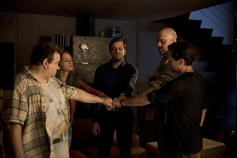 Ferenc Elek, Simon Szabó, Béla Mészáros, Ákos Inotay, and Andrea Petrik in Budapest Heist (2020)