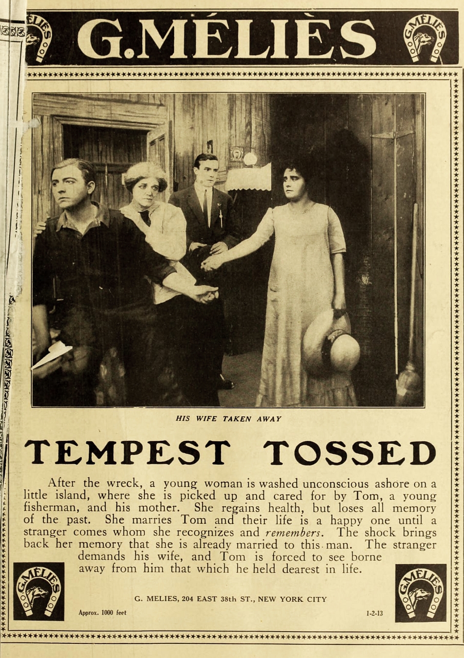 Mildred Bracken, William Ehfe, Ray Gallagher, and Fanny Midgley in Tempest Tossed (1913)