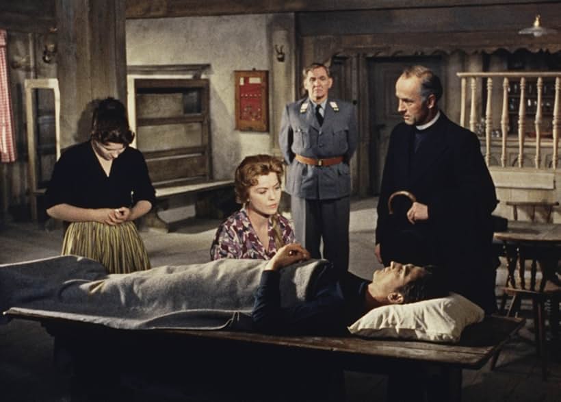 Heidemarie Hatheyer, Hans Baur, and Attila Hörbiger in Der Meineidbauer (1956)