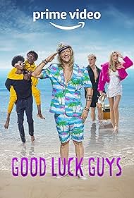 Ibrahim Manza, Abdirahman Keinaan, Jukka Hilden, Sofia Tuomola, and Mikael Renwall in Good Luck Guys Finland (2023)