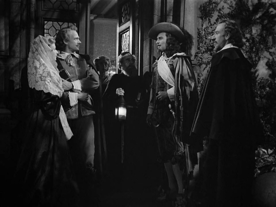 José Ferrer, Ralph Clanton, Virginia Farmer, Francis Pierlot, Mala Powers, and William Prince in Cyrano de Bergerac (1950)