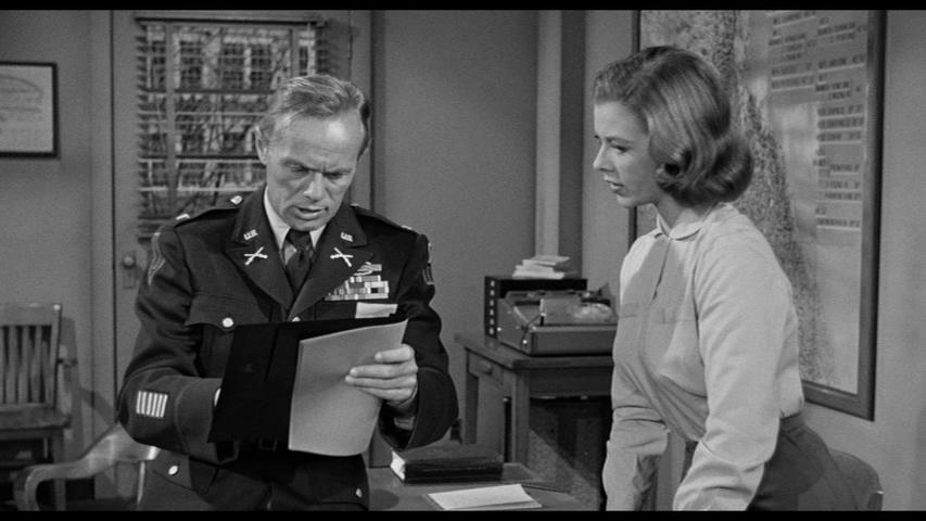 Richard Widmark and Dolores Michaels in Time Limit (1957)