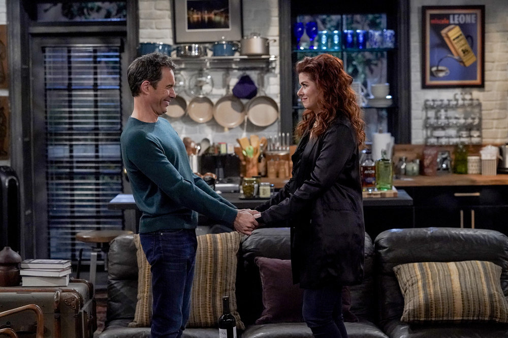 Eric McCormack and Debra Messing in Will & Grace (1998)