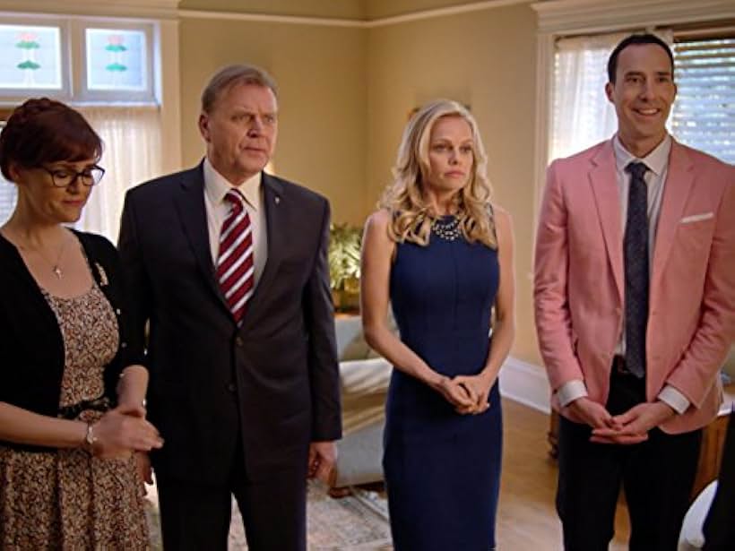 David Rasche, Sara Rue, Mircea Monroe, and Mike Kosinski in Impastor (2015)