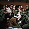 Alan Alda, Gary Burghoff, Jamie Farr, Judy Farrell, Mike Farrell, Enid Kent, Dudley Knight, Larry Linville, Harry Morgan, and Loretta Swit in M*A*S*H (1972)