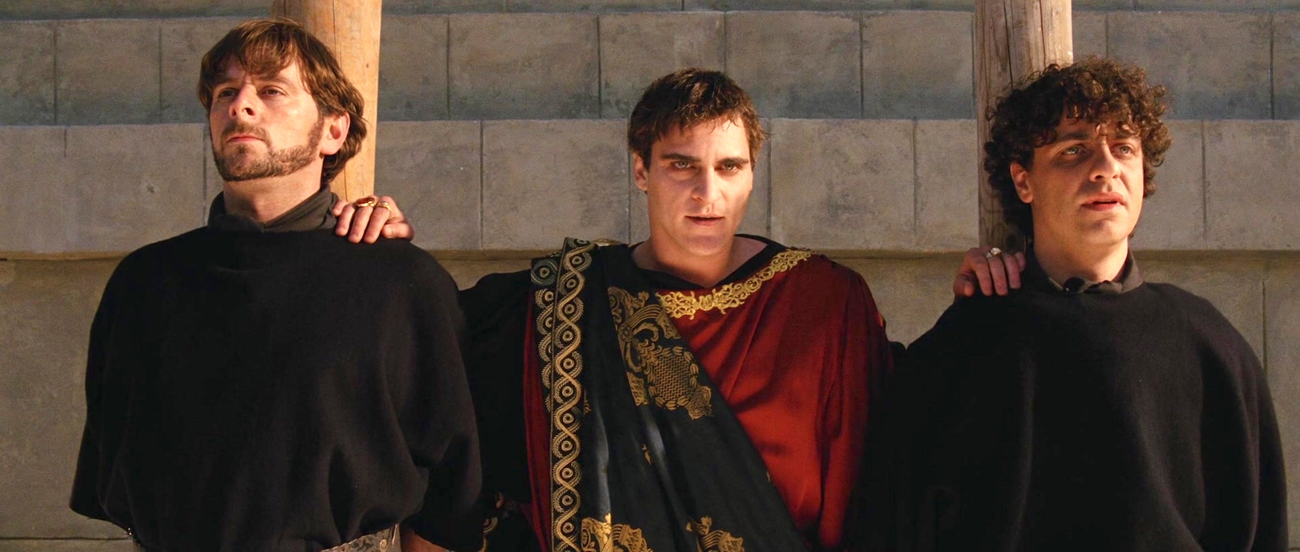 Joaquin Phoenix, Gilly Gilchrist, and Adam Levy in Gladiator (2000)