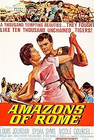 Louis Jourdan and Sylvia Syms in Amazons of Rome (1961)