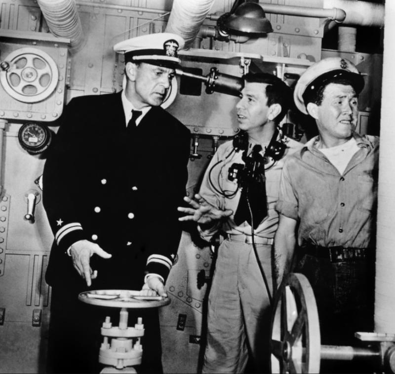 Gary Cooper, Henry Slate, and Jack Webb in You're in the Navy Now (1951)