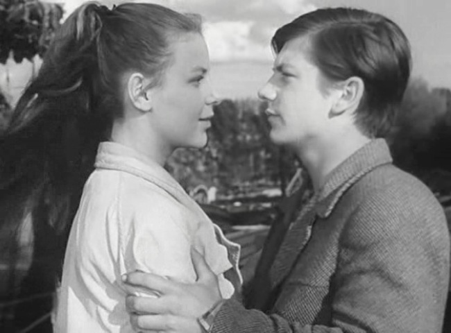 Anne Doat and Serge Lecointe in The Little Rebels (1955)